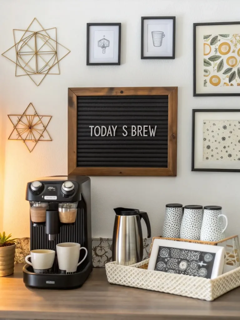 Coffee Station with Menu Board