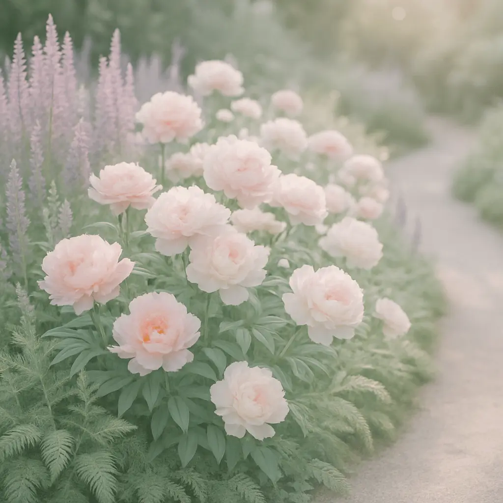Color-Themed Peony Beds