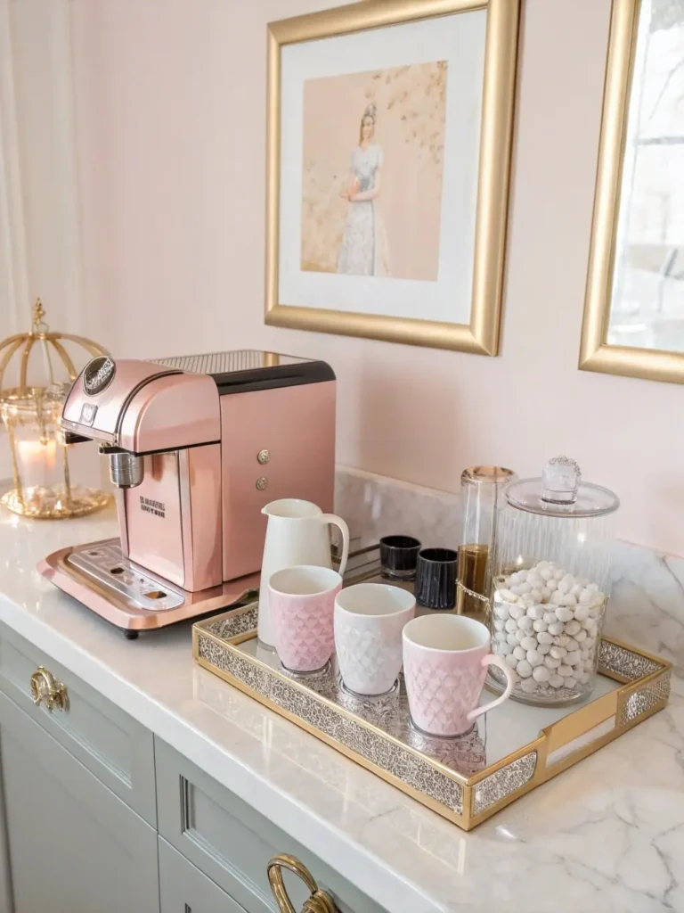 Glamorous Coffee Station Setup