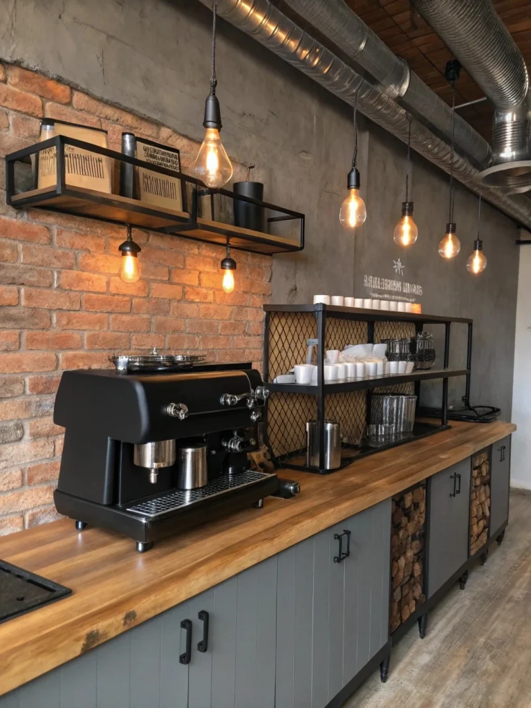 Industrial Coffee Station Setup