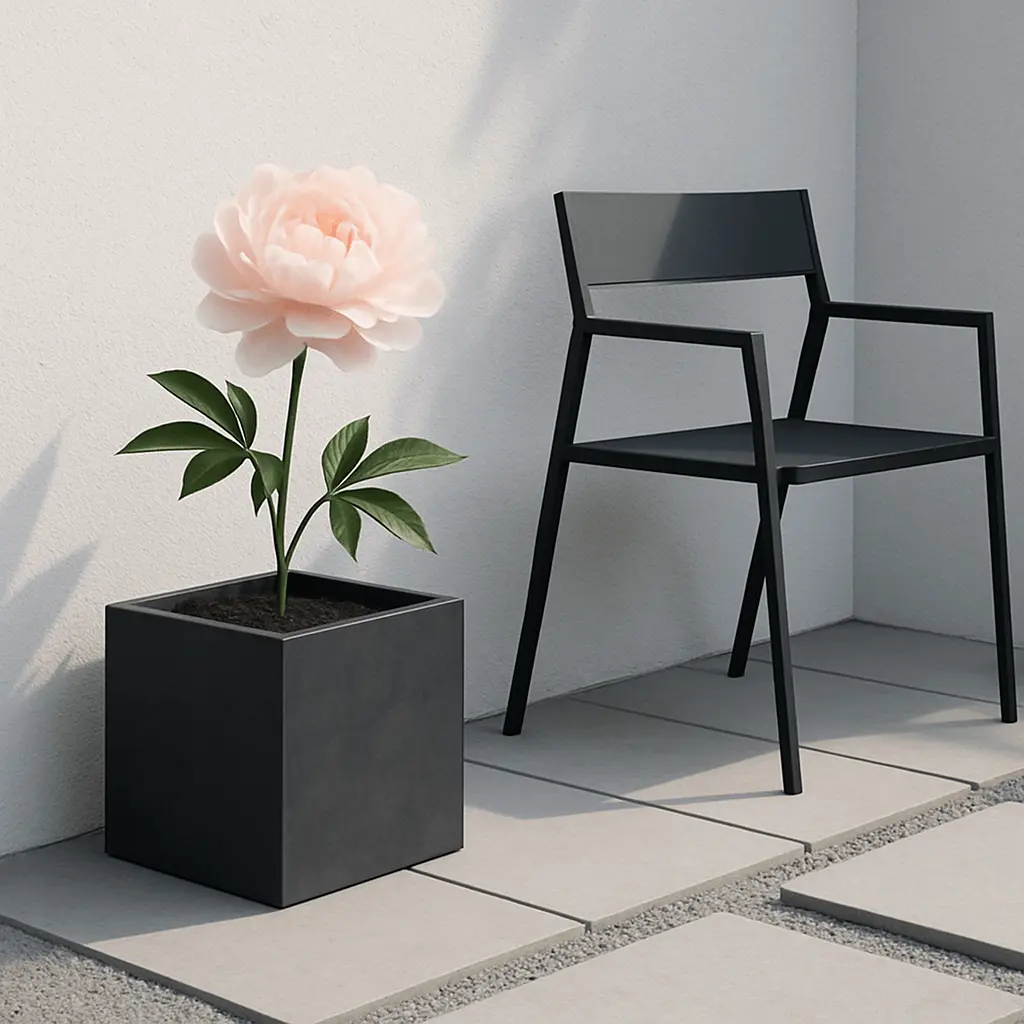 Minimalist Peony Planter Display