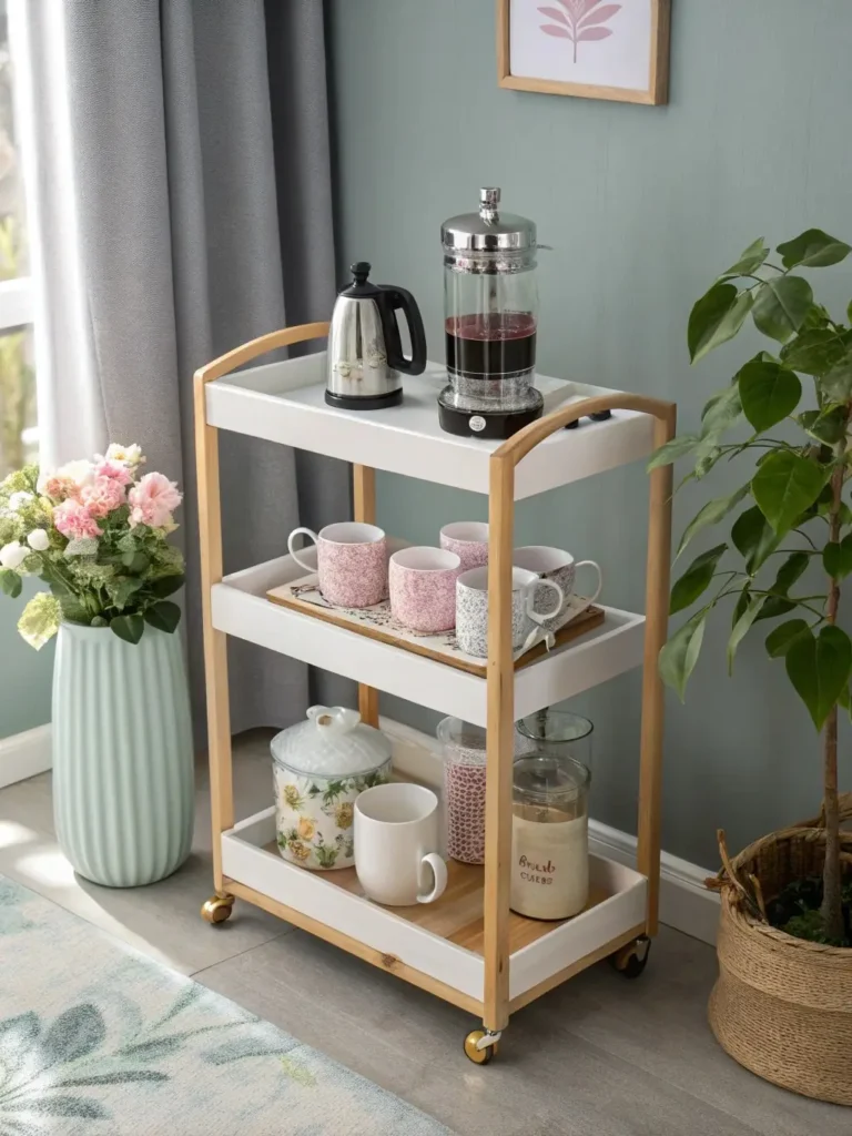 Mobile Coffee Cart for Guests