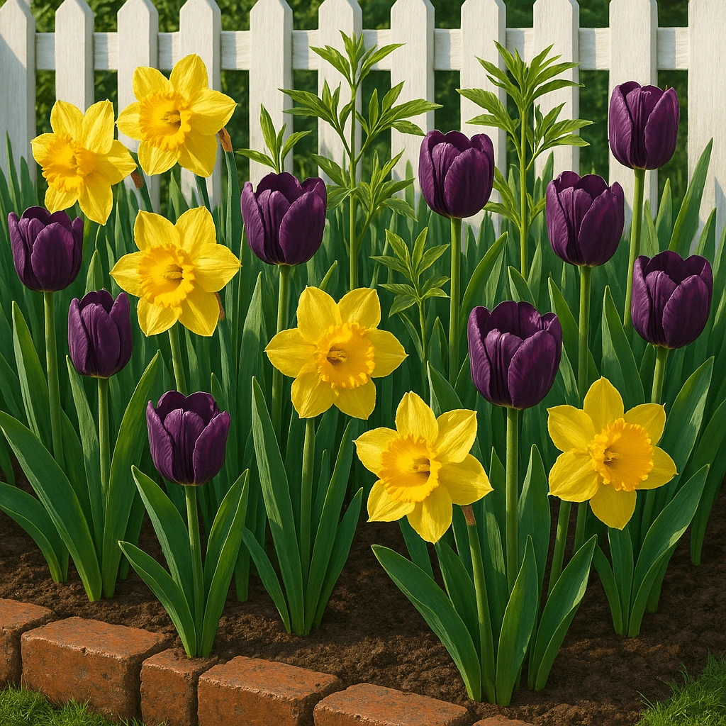 Peonies with Spring Bulbs