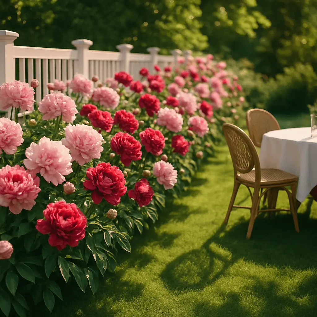 Peony Hedge for Privacy