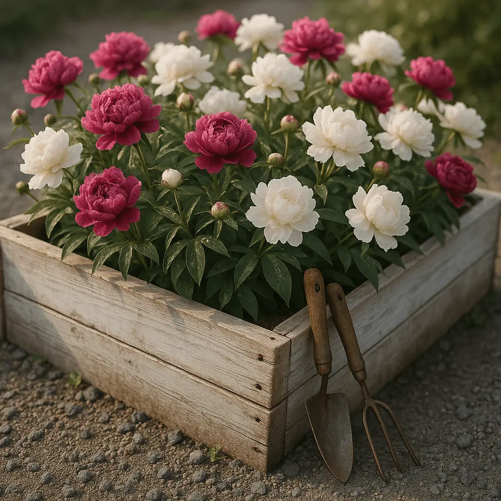 Raised Peony Beds