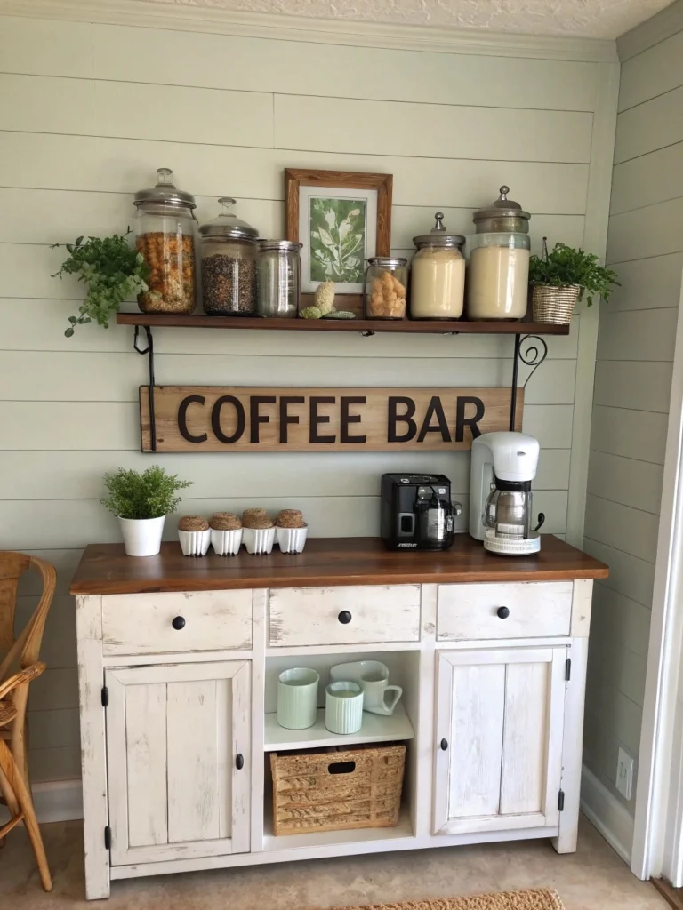 Rustic Farmhouse Coffee Bar