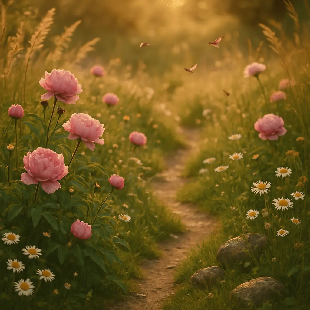 Wild Peony Meadow Patch