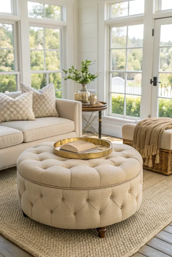 Tufted Ottomans for Style and Storage