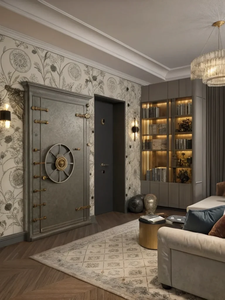 hidden-safe-room-wallpapered-door
