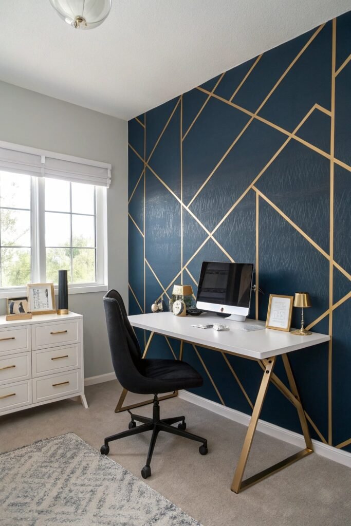 Bold Accent Wall Office
