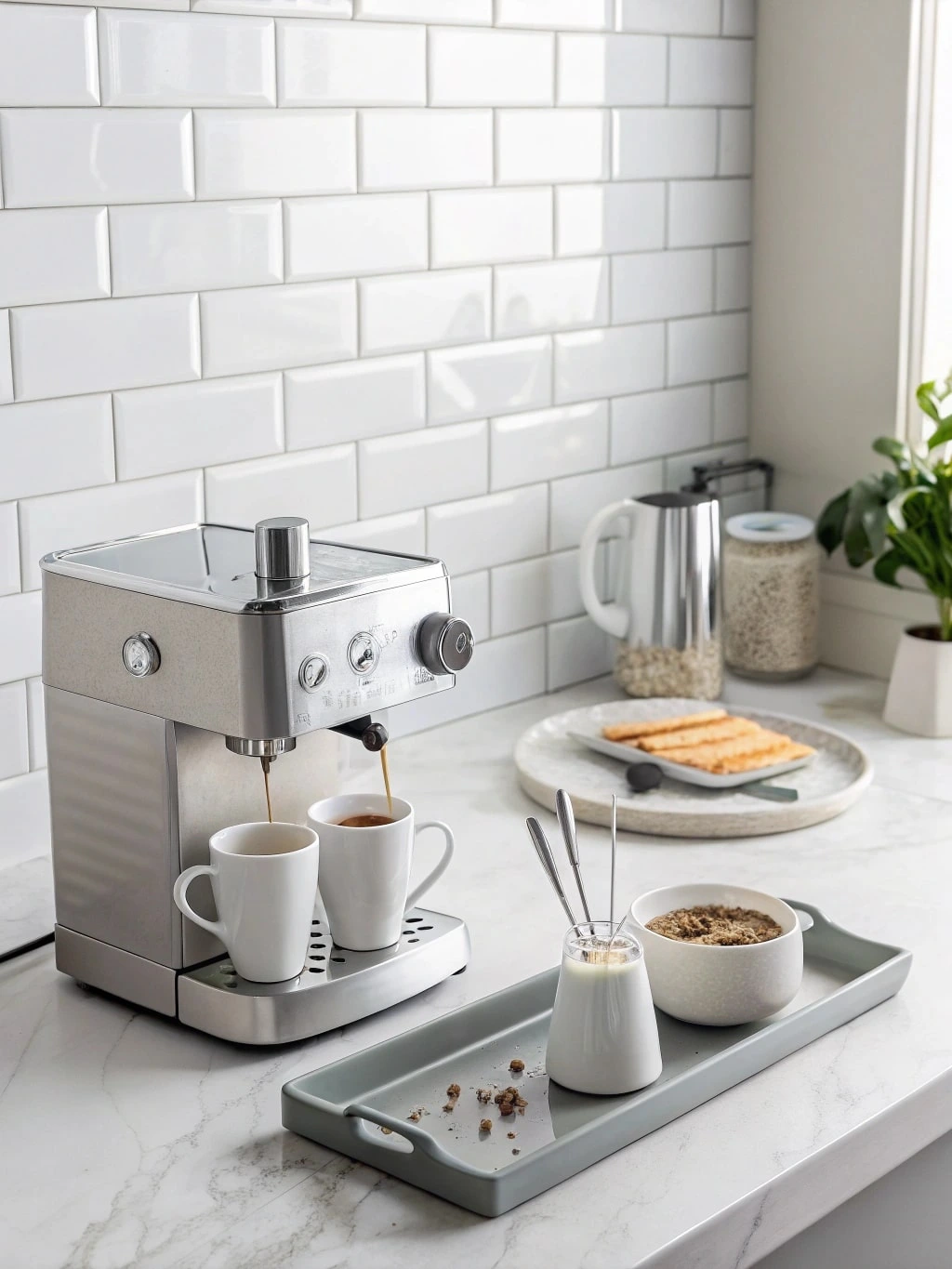 Minimalist Countertop Coffee Station