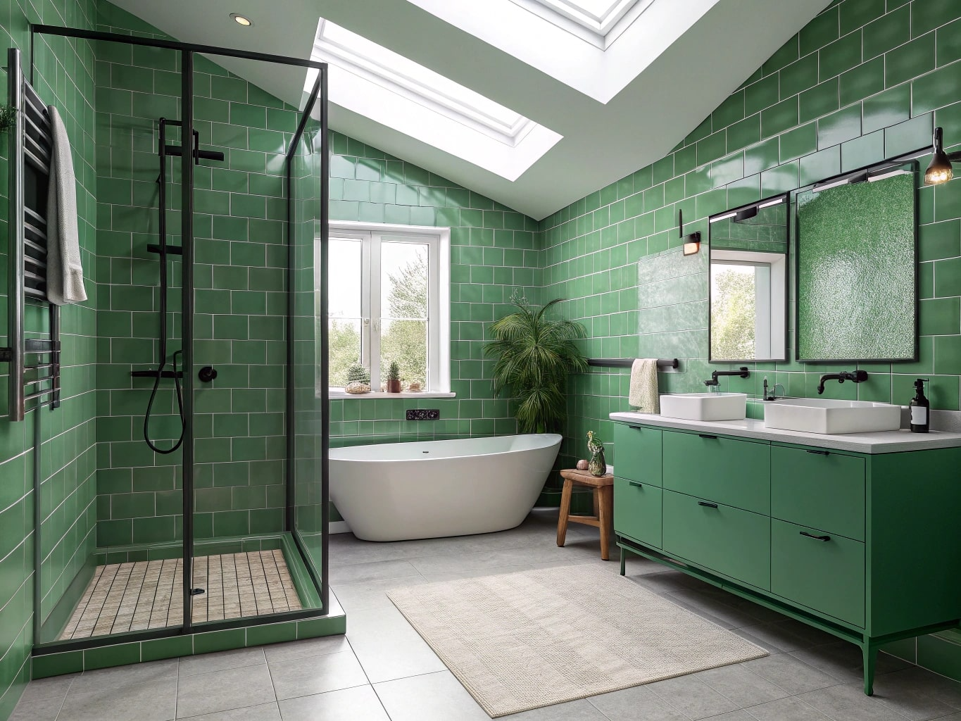green bathroom ideas
