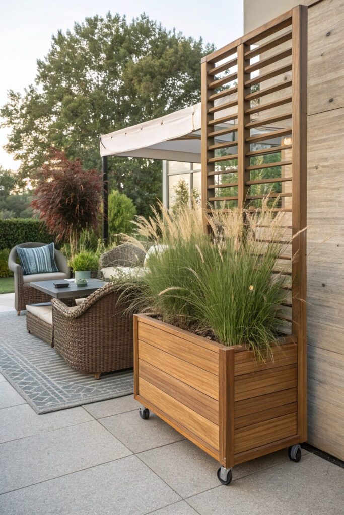 Rolling Planter Privacy Wall