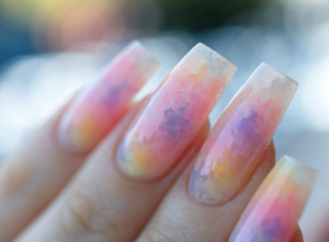 Watercolor Aura Nails