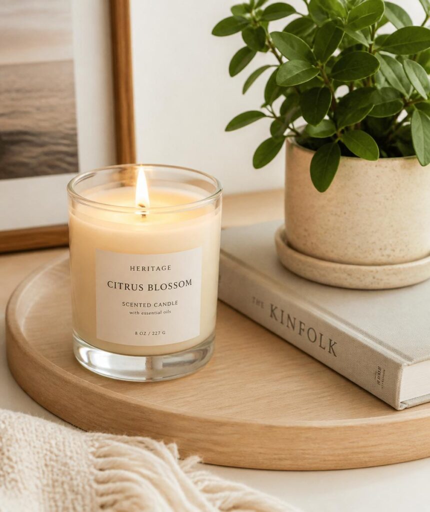 Citrus-Scented Candle Styling
