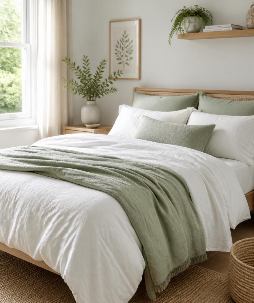 Cool-Tone Bedding Swap for Summer