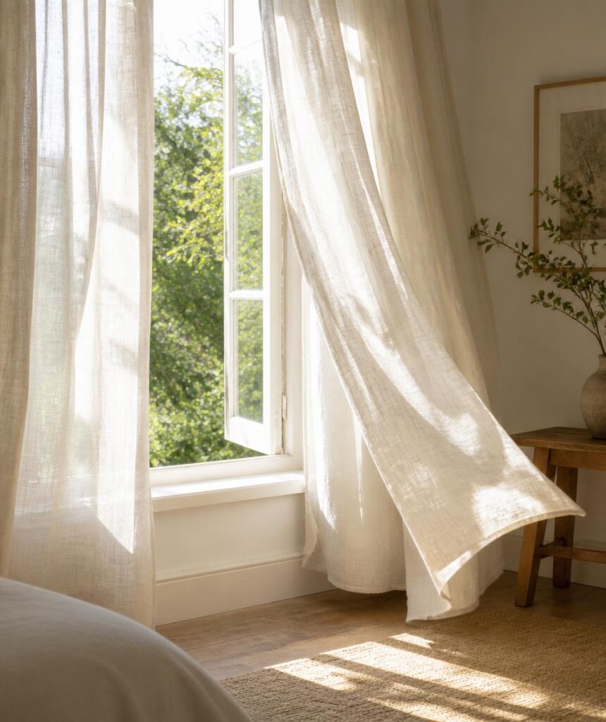 Linen Curtains for an Airy Summer Feel
