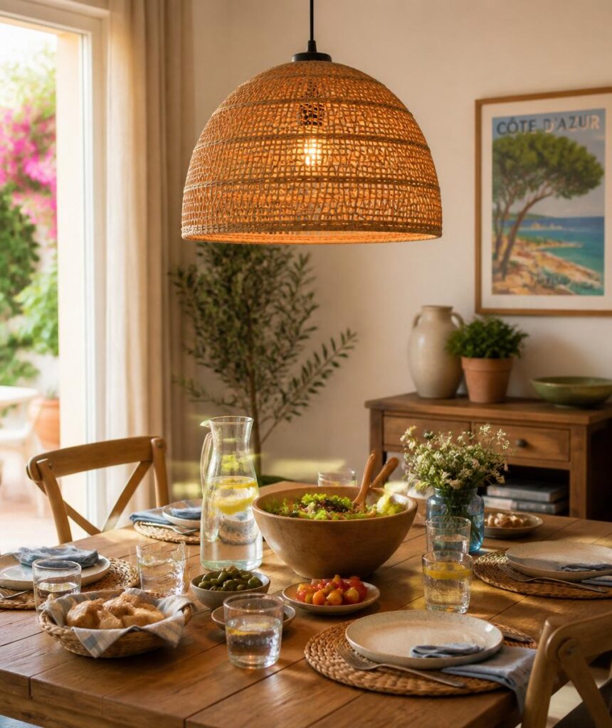 Rattan Pendant Light for the Dining Area