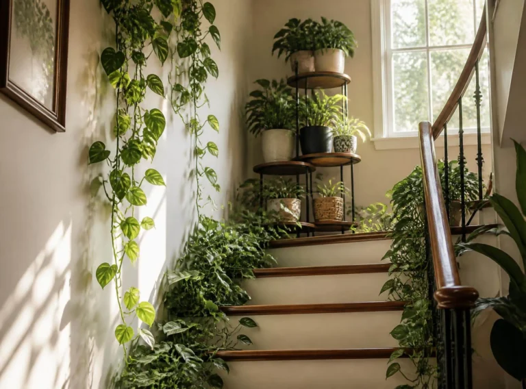 21 Indoor Stair Garden Ideas to Transform Your Staircase