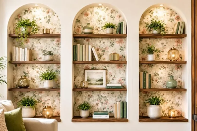 19 Shelf Wallpaper Ideas To Try This Year