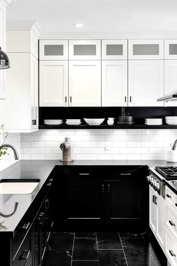 monochrome kitchen ideas idea 1
