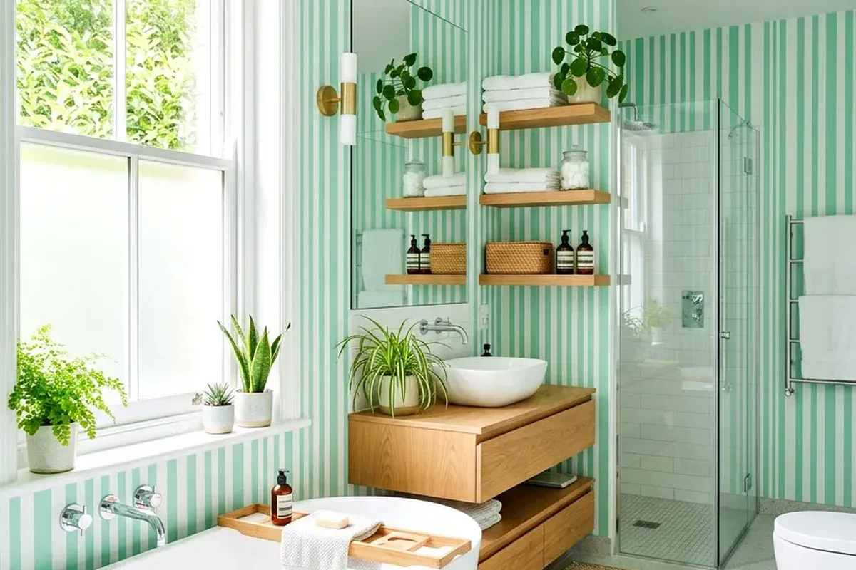 19 Shelf Wallpaper Ideas To Try This Year - idea 3