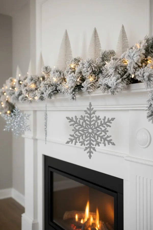 christmas fireplace decor idea 5
