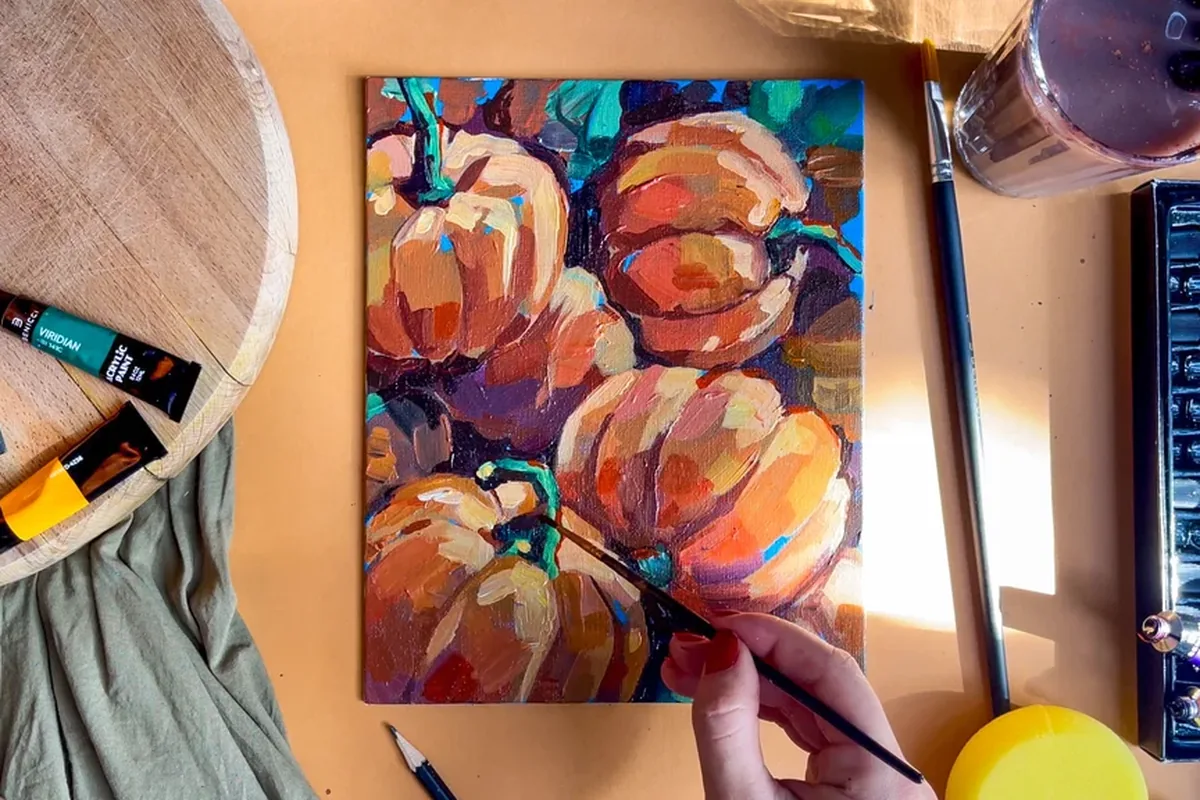 how to paint pumpkins idea 5
