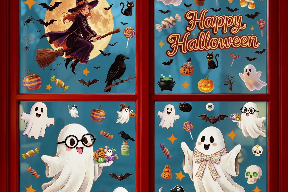 23 Halloween Window Decor Ideas To Try This Year - idea 6