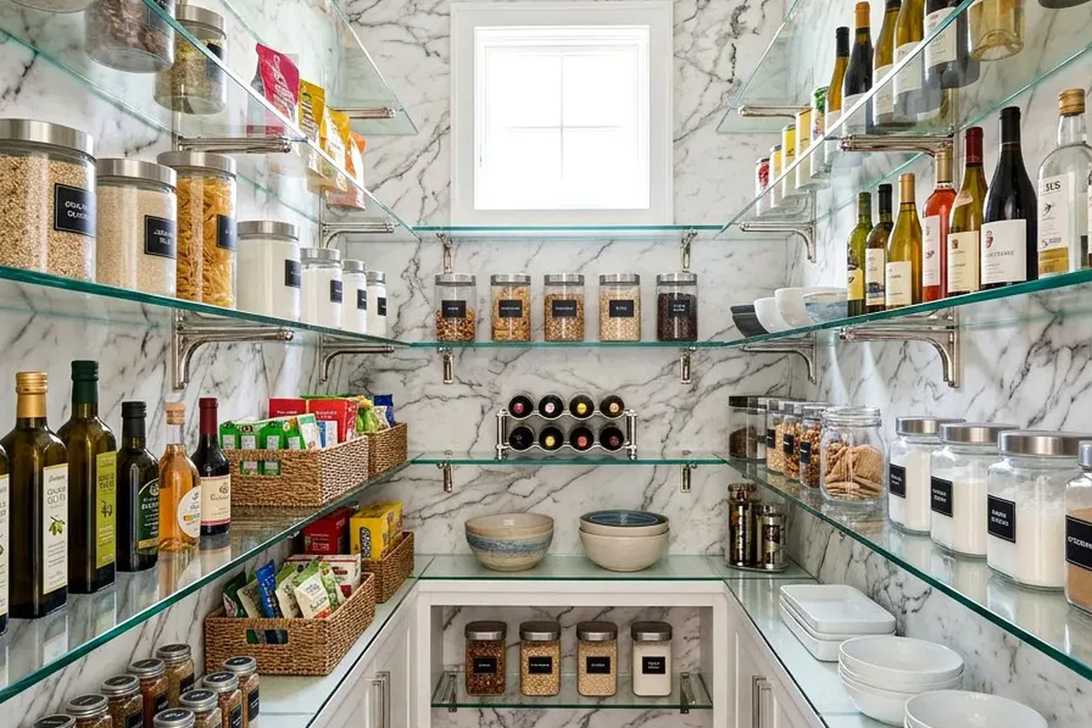 19 Shelf Wallpaper Ideas To Try This Year - idea 9