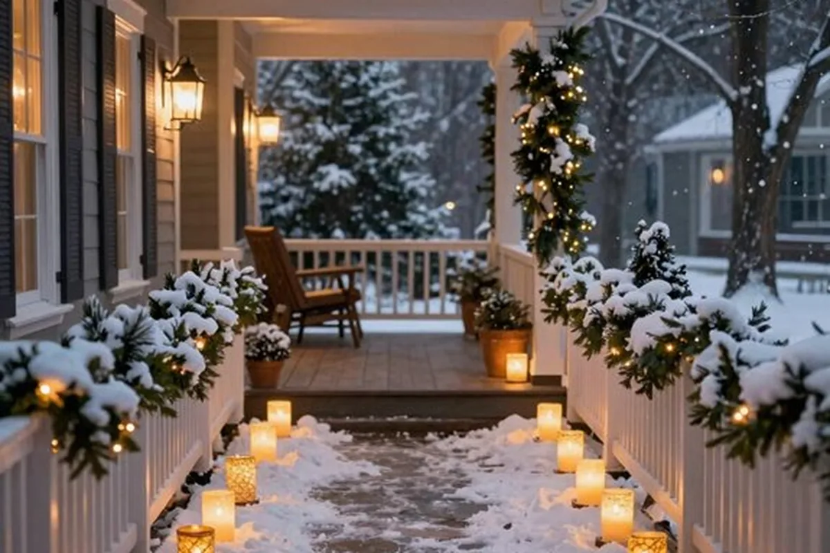 front porch christmas decor ideas idea 9