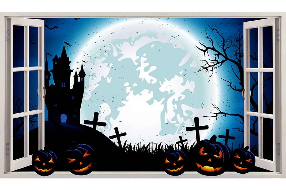 23 Halloween Window Decor Ideas To Try This Year - idea 12