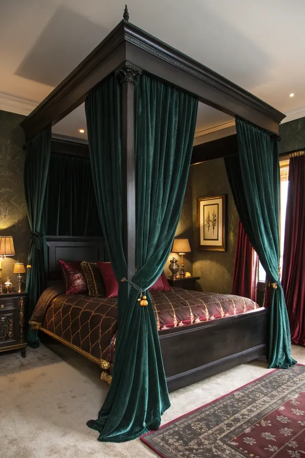 dark feminine bedroom ideas idea 12