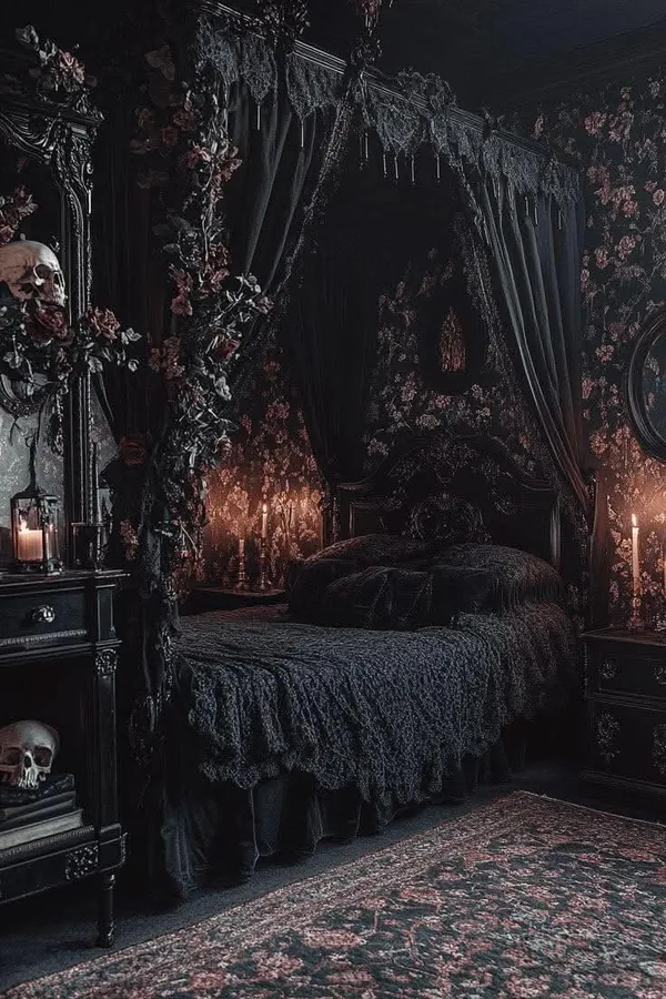 dark feminine bedroom ideas idea 13