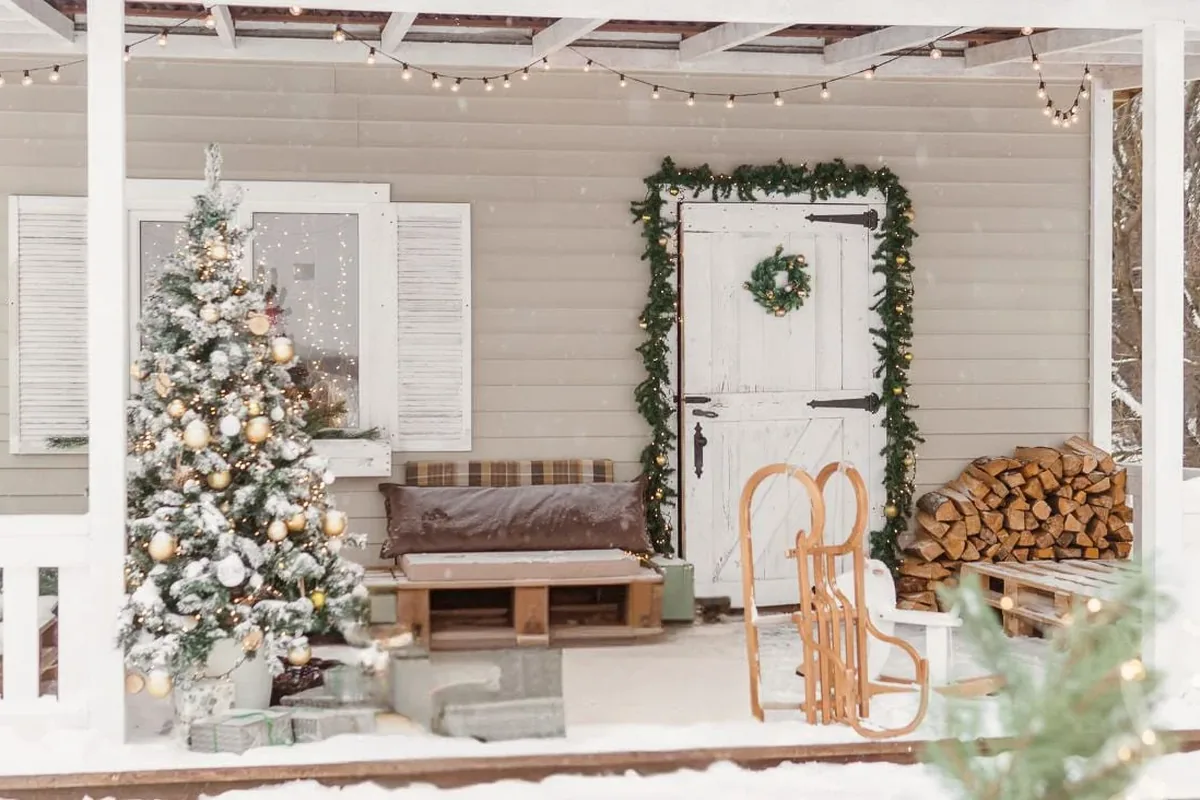 front porch christmas decor ideas idea 13
