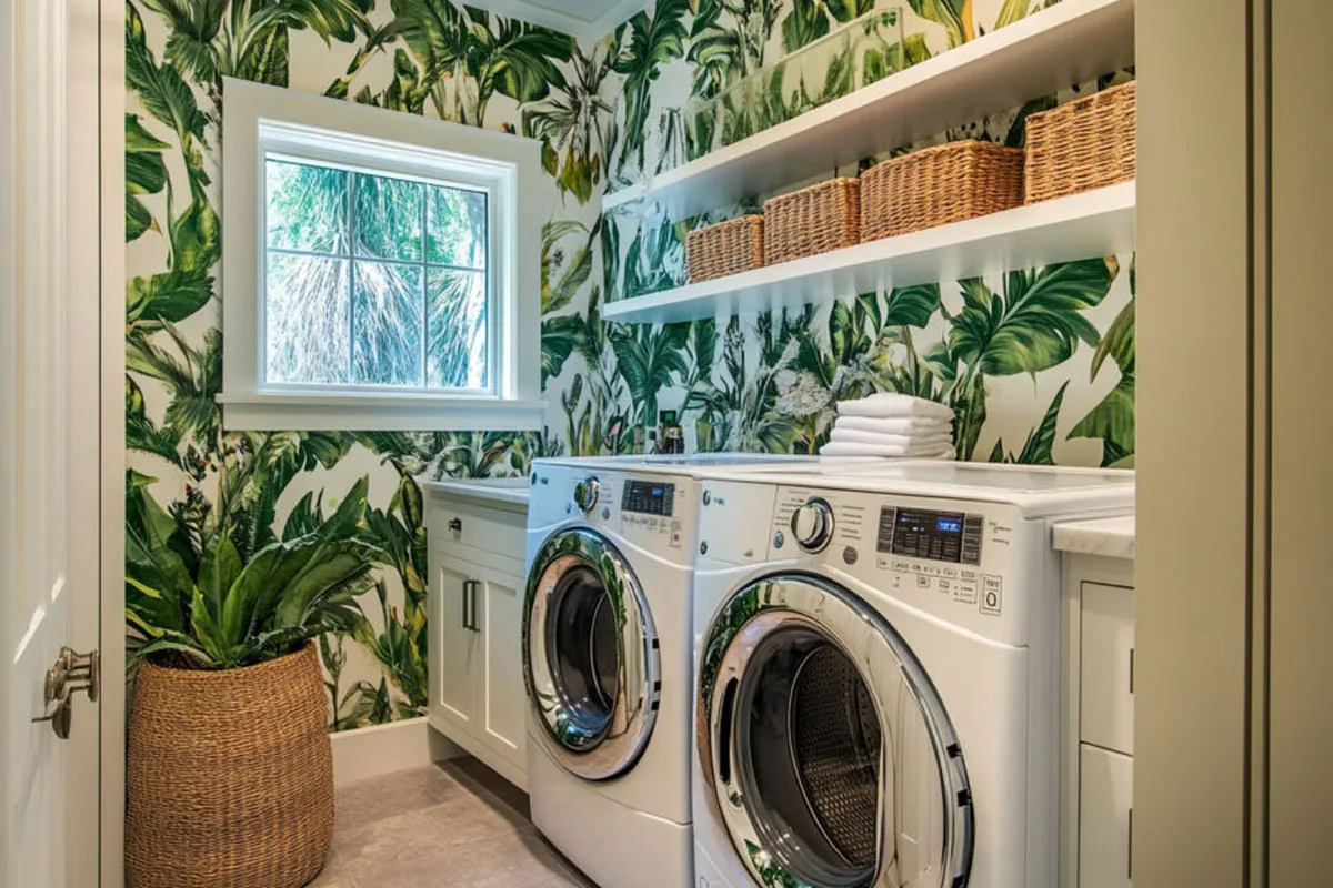 19 Shelf Wallpaper Ideas To Try This Year - idea 14