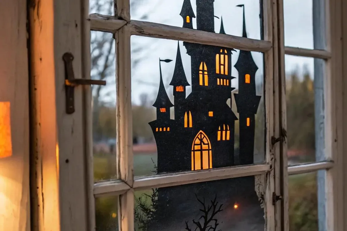 23 Halloween Window Decor Ideas To Try This Year - idea 14