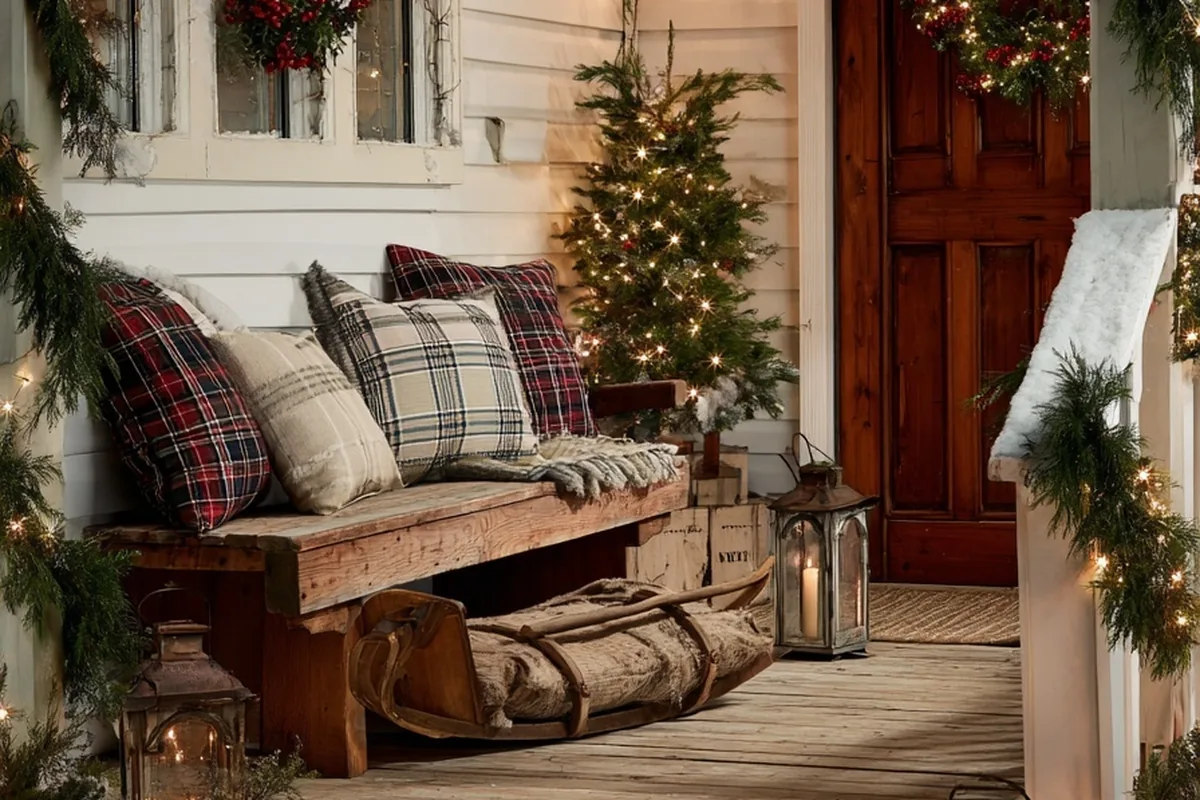 front porch christmas decor ideas idea 14