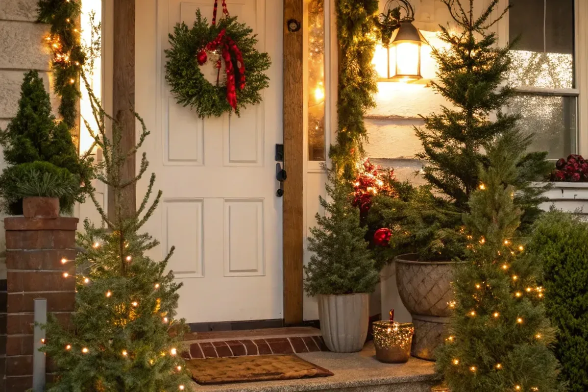 front porch christmas decor ideas idea 15