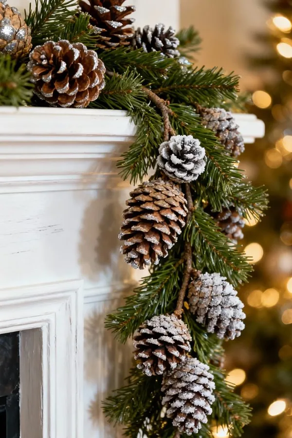 christmas fireplace decor idea 16