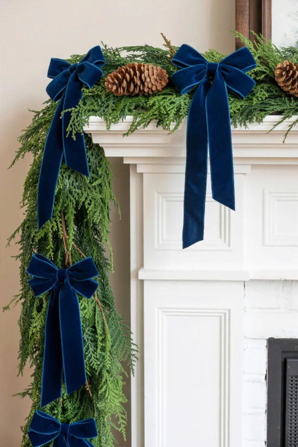 christmas fireplace decor idea 17