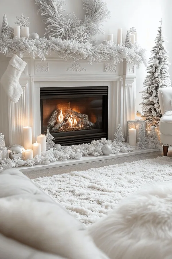 christmas fireplace decor idea 19