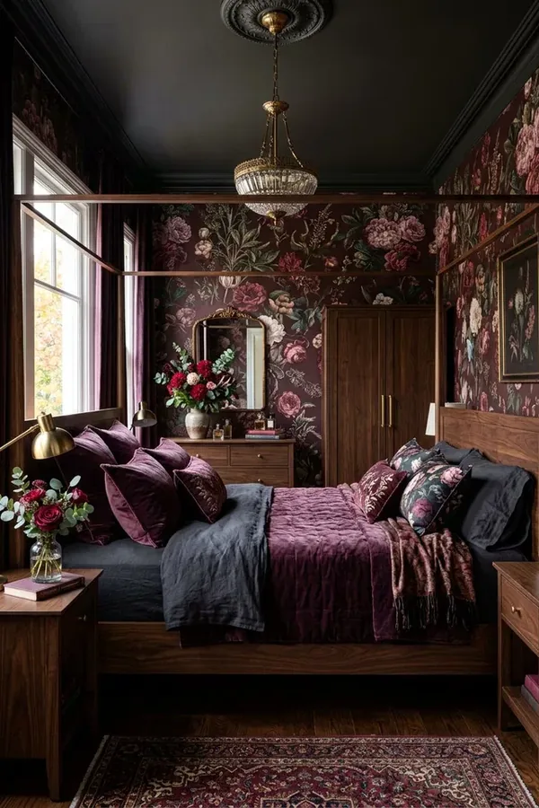 dark feminine bedroom ideas idea 21